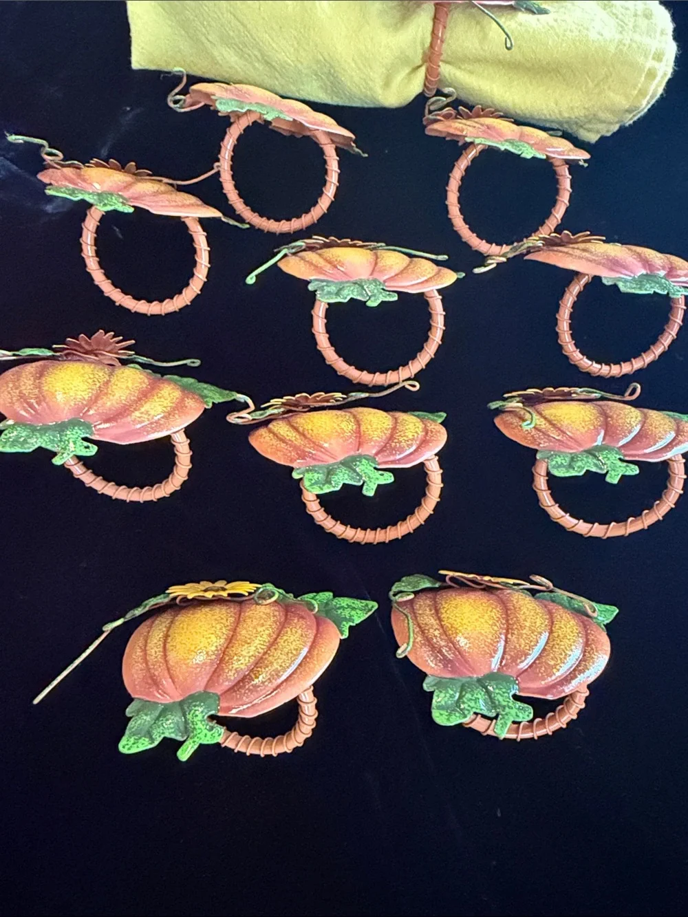 Pumpkin and Sunflower Napkin Rings (Set of 11)